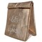 Creative Brands Let&#39;s Do Lunch Insulated Paper Lunch Bag, 7 x 10-Inch, Metallic Rose Gold