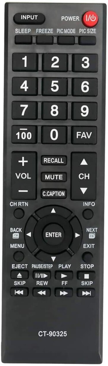 CT-90325 Remote Control for Toshiba TV Remote 19Sl400U 19Sl410U 22AV600 40L5200U 32C120U 40L1400U 50L1400U 32L1400U