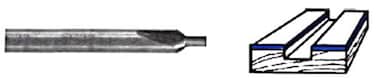 Whiteside Router Bits SC34 Flat Bottom Veining Bit with Solid Carbide 3/16-Inch Cutting Diameter and 3/8-Inch Cutting Length