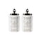 American Atelier Ceramic Canister Set 2-Piece Jars Chic Design w/Airtight Stainless Steel Lids for Cookies, Candy, Coffee, Flour, Sugar, Rice, Pasta, Cereal &amp; More - Large, white, 2 large