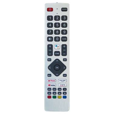 RIVIERA Replacement Voice Remote Control Use for Sharp 4K Ultra HD Android TVs with Google Assistant, Compatible with 24BI6EA 32BI5EA 40BI5EA 40BL2EA 40BN6EA 43BL5EA 43BN5EA 55BL5EA 65BL3EA SHWRMC013