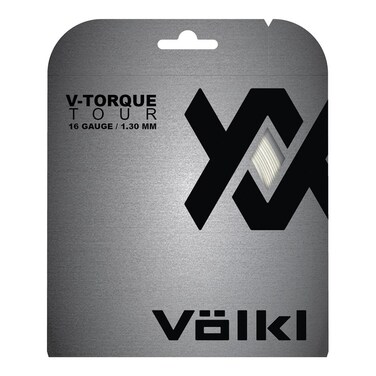 Volkl V-Torque Tour   Tennis Racquet String   Great Feel, Spin and Control   Co-Polymer String (White, 18, Set)