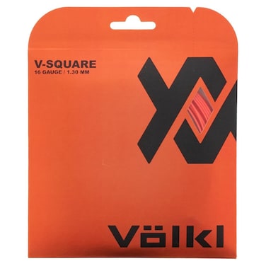 Volkl V-Square   Tennis Racquet String   Ultimate Spin &amp; Firm Feel   Co-Polymer Square Shape (Lava, 19, Set)