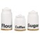 Home Basics CS37216 Canister Set, 3 Piece, White