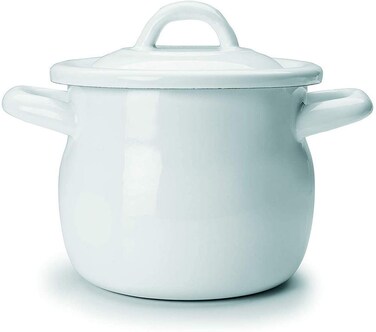 Ibili Mini Stock Pot 12 Cm, Steel, White, 30 x 12 x 30 cm