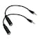 Seadream 2.5mm Female to 3.5 mm Male 4 Poles Audio Cable 6 inch 4-Pole 3.5 mm Male to 2.5 mm Female Headset Audio Adapter Cable Extender Stereo Jack,Gold Plated(2Pack)