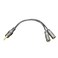 MasterStor Stereo Jack Splitter Cable3.5mm Male to 2 X Female Gold Plated Connector Adapter for Headphone Speakers, Mp3 Player, Mobile Phone,Laptop, PC,ipod (Black)