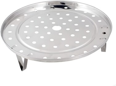 Wetco - Cooking Removable Legs for Diameter Steamer Rack 8.5 Inches. 304 Stainless Steel Round Steaming Rack Steam Tray - 1 Pack
