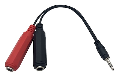 Dafensoy 6.35mm (1/4 inch) to 3.5mm Headphone Adapter, 3.5mm Male Stereo TRS to 2 Dual 6.35mm (1/4 inch) TS Female Stereo Cable, 3.5mm to 1/4 Y Splitter Adapter Cable 20cm/8inch