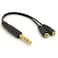 PIIHUSW 6.35 to 3.5mm Cable Splitter, 1/4" TRS Stereo Jack Male to Dual 1/8"(Mini) Female Y Adapter Cord (20cm)