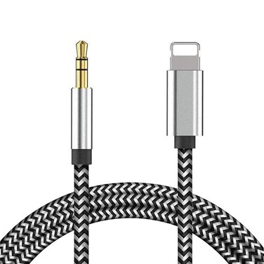 Aux Cord for iPhone to 3.5mm, Aux Cable for Car Aux Stereo Audio Cable to 3.5mm Headphone Jack Adapter for iPhone/iPad/iPod Compatible with Car Stereo/Speaker/Headphone Support All iOS Version -3.3ft