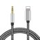 Aux Cord for iPhone to 3.5mm, Aux Cable for Car Aux Stereo Audio Cable to 3.5mm Headphone Jack Adapter for iPhone/iPad/iPod Compatible with Car Stereo/Speaker/Headphone Support All iOS Version -3.3ft