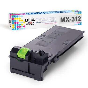 MADE IN USA TONER Compatible Replacement for Sharp MX312NT, MX-M260, MX-M264N, MX-M310, MX-M314N, MX-M354N (Black, 1 Cartridge)