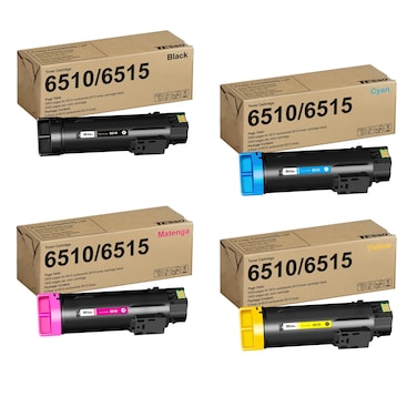 Workcentre 6515 Toner Phaser 6510 Replacement for Xerox WorkCentre 6515 Toner Phaser 6510 Toner High Capacity Toner-Cartridge, 106r03480, 4 Pack