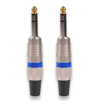 Nightwolf 2Pack 6.35mm 1/4" Solder Type Audio Connector Plug TRS Stereo Heavy Duty Style Jack for Microphone Speaker Cable