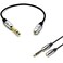 ATC Aluminum 30cm/12inch Golden Plated Metal Stereo 6.35mm 1/4" TRS Male to 3.5mm 1/8" Female Jack Plug Socket Headphone Headset Converter Cable Adapter Connector
