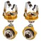 TRS Socket,Stereo 3-Conductor Input Jack, 1/4", TRS Panel Mount Socket with Washer and Nut Solder Type for Guitar Pedals Bass Fender Footswitch and Any Other Applications with 6.35mm(4Pack) HUASEN