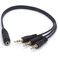 PIIHUSW 3 Way Headphone Splitter Gold Plated 3.5mm TRS Female to 3 x 3.5mm TRS Male Aux Cable Audio Lead for MP3 Car