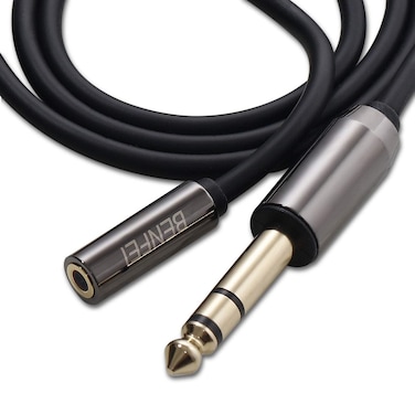BENFEI 6.35mm (1/4 inch) Male to 3.5mm (1/8 inch) Female Stereo Audio Adapter Gold Plated, 3 Feet