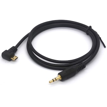 PIIHUSW 3Ft/1M 90&Acirc;&deg; Micro USB to 3.5mm Cable Car AUX Audio Output Adapter Audio Jack Lead (Micro-USB to 3 Pole 1/8 Stereo Cord)
