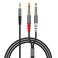 1/8 to 1/4 Stereo Cable, 3.5mm 1/8 inch TRS Stereo to Dual 6.35mm 1/4 inch TS Mono Breakout Cable Y-Splitter Stereo Cord Adapter Compatible for Home Stereo Systems, Laptop, Amplifier, MP3 - 1.5m/4.9ft