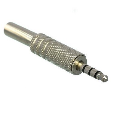 CESS 3.5mm TRRS 4-Pole Stereo Plug - Nickel-Plated, Metal Housing with Anti-Slip Diagonal Knurling, Solder-Type, 10-Pack for DIY Audio Projects