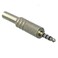CESS 3.5mm TRRS 4-Pole Stereo Plug - Nickel-Plated, Metal Housing with Anti-Slip Diagonal Knurling, Solder-Type, 10-Pack for DIY Audio Projects