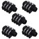 Fielect 5Pcs PCB Mount 6.35mm 6 Pin Socket Headphone Stereo Jack Audio Video Connector Black