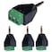 3.5mm Stereo TRS Male Plug to AV Screw Audio Balum Terminal, Solder-Free, Quick Screw Connection for Surveillance and Engineering Projects (4 Pack)