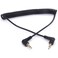 GLHONG Coiled 3.5mm Audio Cable - 90 Degree 3.5 TRS Headphone Adaptor Aux Stereo Extension Cord