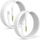 Hatuge Lightning to 3.5mm Aux Cable, Apple MFi Certified Headphone Audio Jack Cord Compatible with iPhone 14 13 12 11 XS XR X SE 8 7 6 5 iPad/iPod to Car Stereo, Speaker, 2Pack (White)