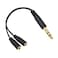 Poyiccot 1/4 to 3.5mm Adapter, 3.5mm to 1/4 Headphone Adapter, 6.35mm 1/4 inch TRS Stereo Male to 2 Dual 3.5mm (Mini) 1/8 inch Stereo Female Y Splitter Cable 20cm/8inch (635M-235FM)