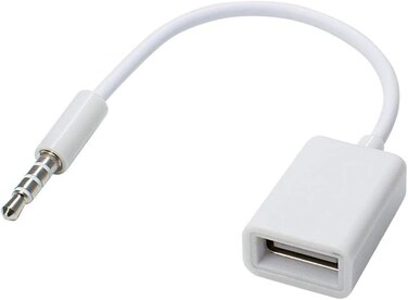 Best Shopper - 3.5mm Male AUX Audio Music Plug  Stereo Jack to USB 2.0 Female Wire Converter - AUX to USB Adapter Cable Cord Car MP3