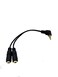 Traovien 3.5mm Male to Female Stereo Audio Extension Cable,1 Point 2 Headphone Extension Cable Right Angle Compatible, be Used to Home Life(1Pcs)