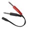VIMVIP 3.5mm Female to Dual 1/4'' TS 6.35mm Male Audio Stereo Cable
