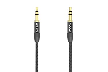 Kanex Durabraid Durable Durabraid 6ft Stereo Aux 3.5mm Audio Cable Black (K169-1125-BK6F)