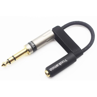 Youkamoo 1/4" TRS 6.35mm Male to 4.4mm Balanced Female Headphone Adapter Cable, Earphone Adapter Cable, 6.35mm to 4.4mm Female Adapter Cable