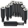CESS 2.5mm Stereo Female Balanced TRS Plug Jack Socket Connectors, Soldering Type, 10 Pack, Matte Black Hexagonal Plastic Housing