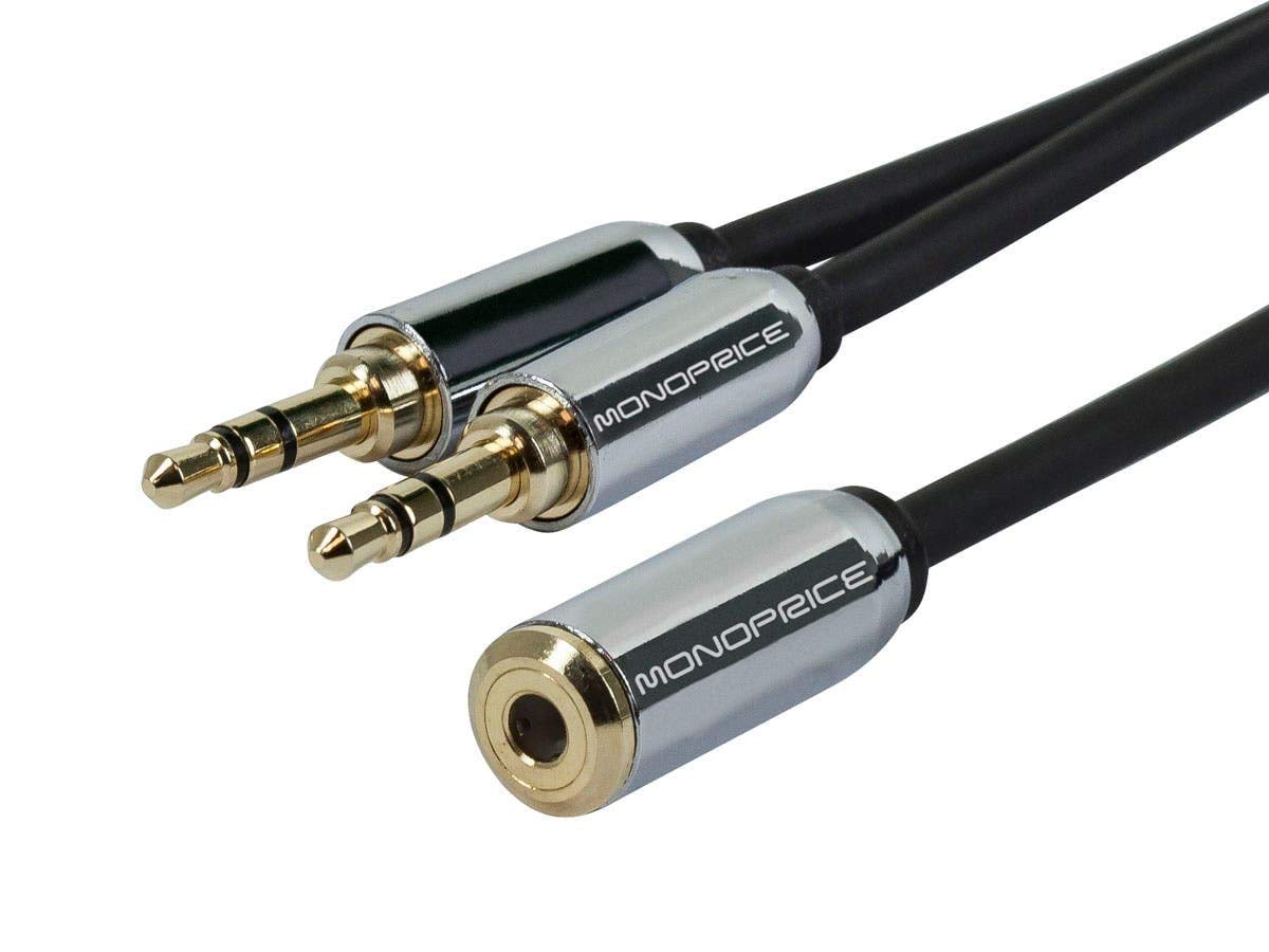مونو برايس Monoprice 3 Stereo Jack Splitter 3.5 MM 6 inch
