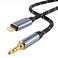WORLDBOYU Lightning to 3.5mm Audio Cable iPhone Headphones Jack Lightning Aux Cord Compatible with iPhone 13 12 11 XS XR X 8 7 6 iPad iPod for Car Home Stereo, Speaker, Headphone(6FT)