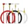 LINGYU 3.5mm Audio Replacement AUX Cable with Mic Cord 90 Degree Right Angle Compatible for Smartphones Tablets and Speakers,24K Gold Plated Male to Male-Black White Red [3 Pack]