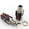 6.35mm Headphone Socket 2Pin Panel Mount Thread Lock Audio Stereo Female Jack Connector 1/4 inch 2PCS