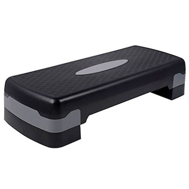 KLB Sport 27" Adjustable Exercise Equipment Step Platform For Sports &amp; Fitness (black &amp; grey)