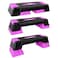 KL KLB Sport 30" Adjustable Workout Aerobic Stepper in Fitness &amp; Exercise Step Platform Trainer Stepper w/Risers for Strength, Stability and Resistance Training (Purple)