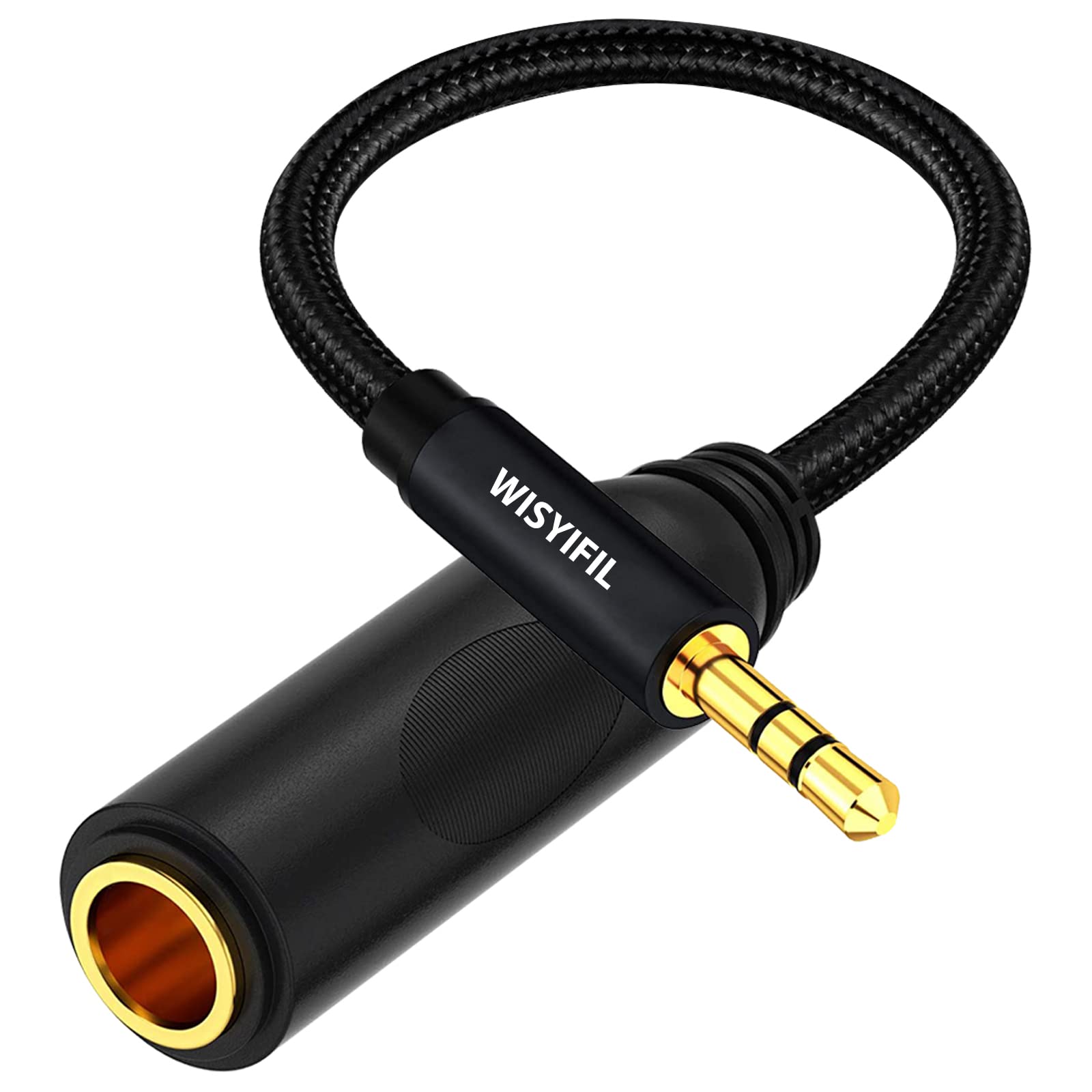 wisyifil Wisyifil 1 4 To 3 Headphone Cable Adapter Trs 6 Female To 3 Male 1 8 To 1 4 Stereo Audio 3.5 MM 1 FT