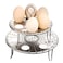 Egg Steam Rack Multipurpose Trivet for Instant Pot Accessories Fit 6,8 Qt Pressure Cooker, Stainless Steel Egg Cooker for Hard Boiled Eggs, Cook 14 Eggs, 2 Pack Stackable Steamer For Cooking Rack