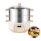 Joydeem Electric Food Steamer for Cooking, 2-Tier Stainless Steel Vegetable &amp; Food Steamers, 15L Large Capacity, JD-DZG15B