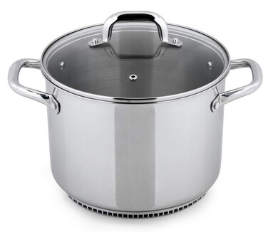 Turbo Pot&Acirc;&reg; FreshAir&acirc;&bdquo;&cent; Rapid Boil Stainless Steel 8 qt. Stock Pot, time-and-energy saving cookware for gas stove