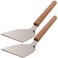 Konatu Okonomiyaki Spatula Set of 2 Okonomi Japanese-Style Pizza Cookie Stainless Spatula Wooden Handle, 8.5 inch (21.5 cm)