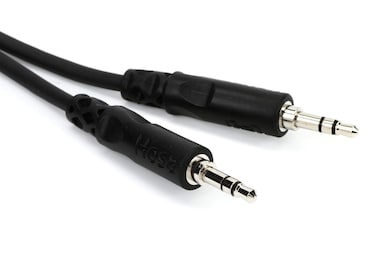 Hosa CMM-110 3.5 mm TRS to 3.5 mm TRS Stereo Interconnect Cable, 10 Feet , Black